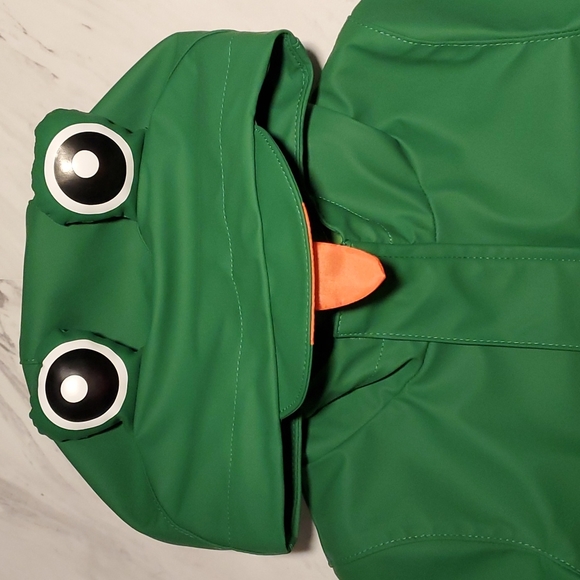 Cat & Jack Frog Rain Coat, Color Green,Size 12M - Picture 2 of 5